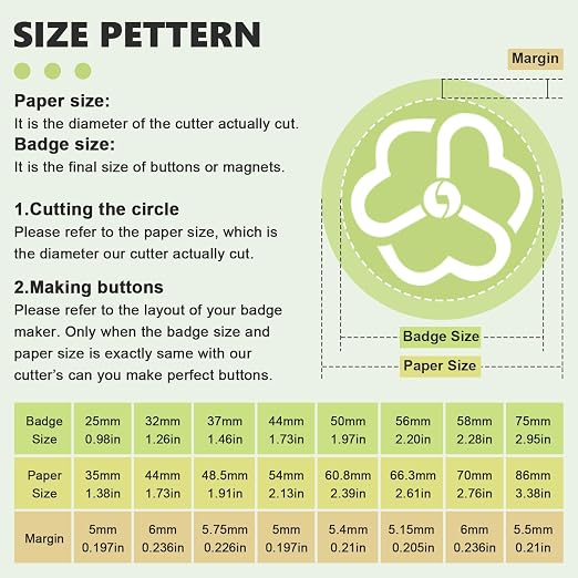1" Button Paper Cutter Graphic Punch Die Cutter - Image 4