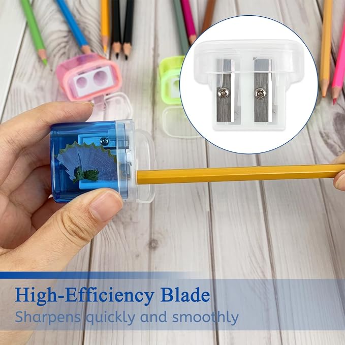 ZUFECY 6 Pack Dual Hole Pencil Sharpener - Image 3