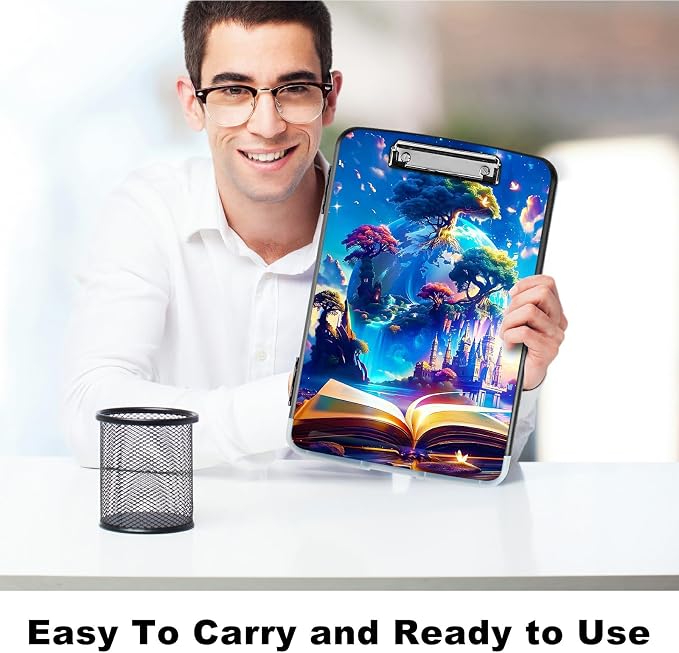 Book Trees A4 Clipboard with Storage Pen Holder, Clipboards Organizer Nursing - Image 6
