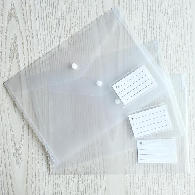 20pcs Plastic Envelopes, Document Folders Letter Size A4 Size File Envelopes - Image 5