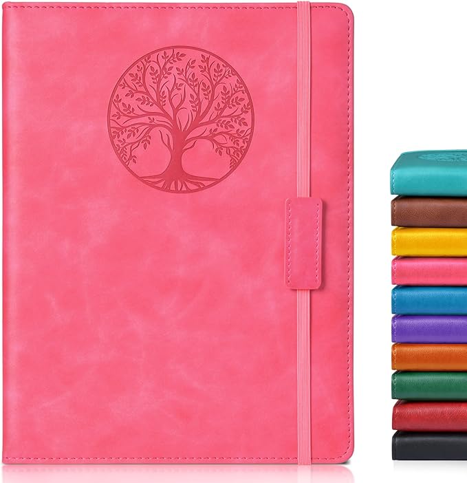 Lined Journal Notebook for Women Men,256 Pages B5 Large Hardcover Leather Journals for Writing,Travel,Business,Work,School,College Ruled Notebooks for Note Taking,Diary Notepad 7.8"×10.2"-DeskLoop Office