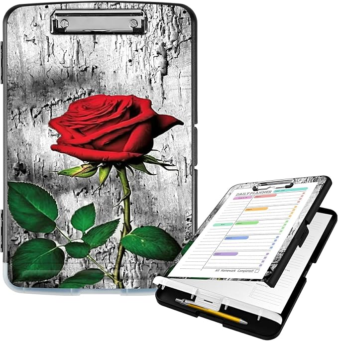 Clipboard with Storage High Capacity Plastic Nursing Clipboards with Pen Holder by Unknown
