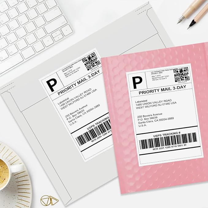 Address Labels, 2 UP Shipping Stickers - Image 2