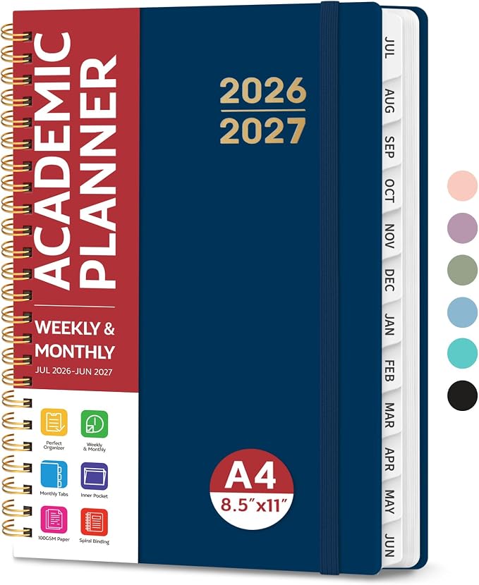 Planner 2026-2027 for Women & Men, Academic Monthly and Weekly Calendar Planner by Taja