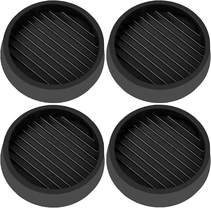 VOCOMO 4X4 Round Rubber Caster Cups, Non Slip Furniture Pads, Anti-Slip Gripper by VOCOMO