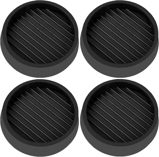 VOCOMO 4X4 Round Rubber Caster Cups, Non Slip Furniture Pads, Anti-Slip Gripper by VOCOMO