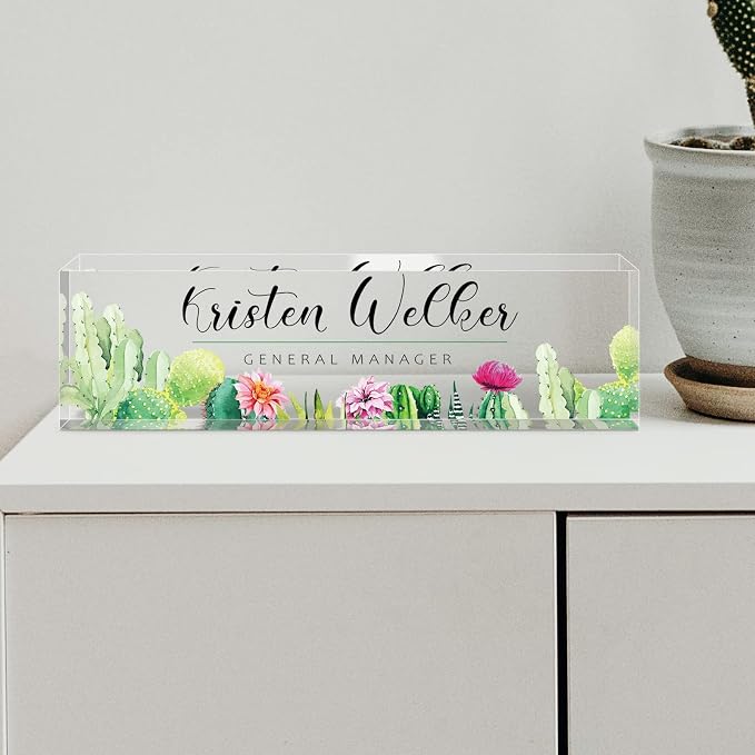 Personalized Office Name Plate for Desk, Custom Employee Appreciation Gifts - Image 6