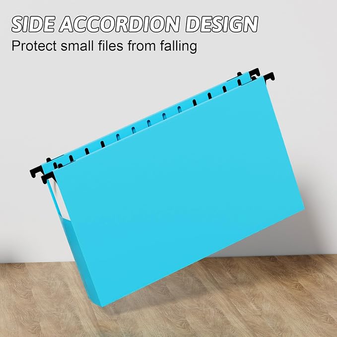 Plastic Extra Capacity Legal Size Hanging File Folders, 12 Pack Reinforced - Image 5
