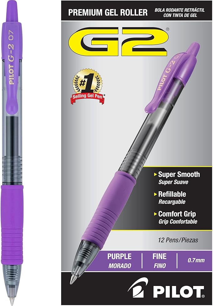 Pilot G2 Premium Gel Roller Pens, Fine Point 0.7 mm, Journaling, and Office by PilotCorporationofAmerica