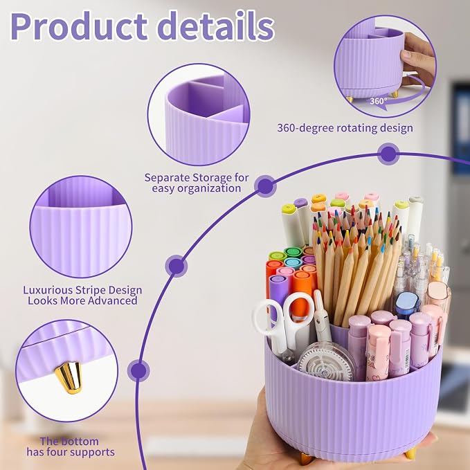 Camelmother 360°Rotating Pen&Pencil Holder - Image 4