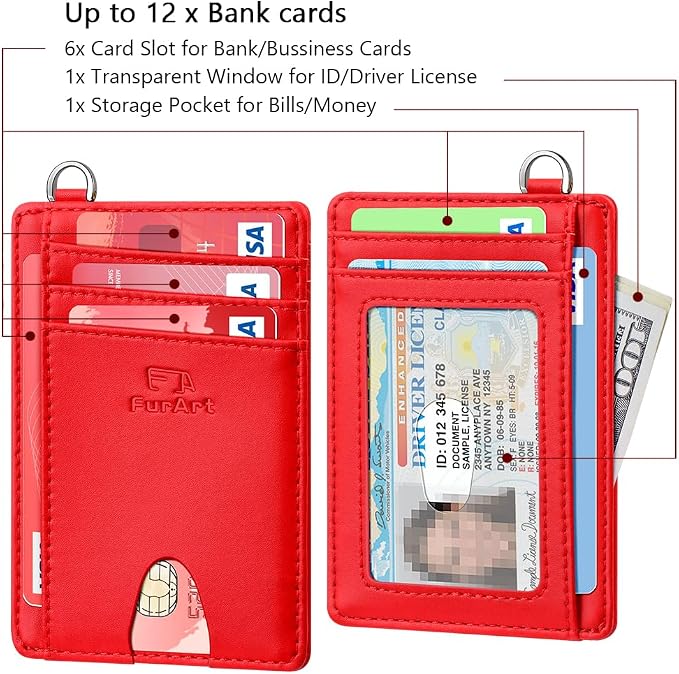 FurArt Slim Minimalist Wallet RFID Credit Card Holder - Image 6