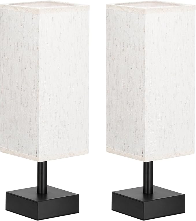 aooshine Beige Bedroom Table Lamp Set - Image 6