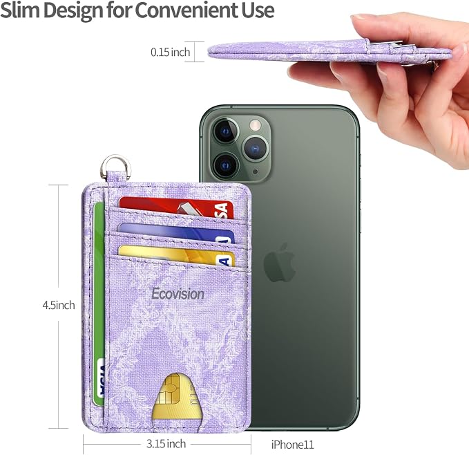 Slim Minimalist Front Pocket Wallet, RFID Blocking Credit Card Holder Wallet - Image 7