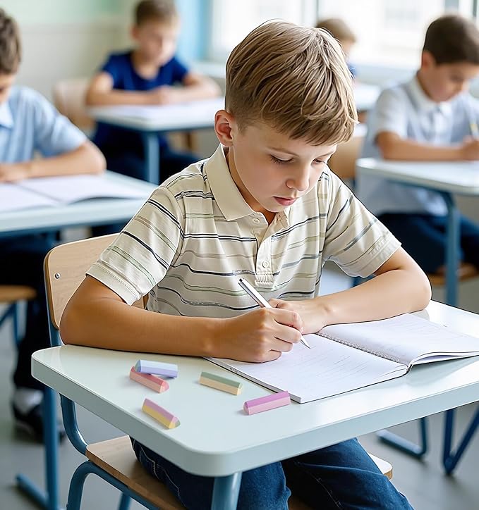 15 Pack Pencil Erasers, Colored Eraser for Kids Cute Orradores Escolares Eraser for School Office Art Erasers for Drawing-DeskLoop Office