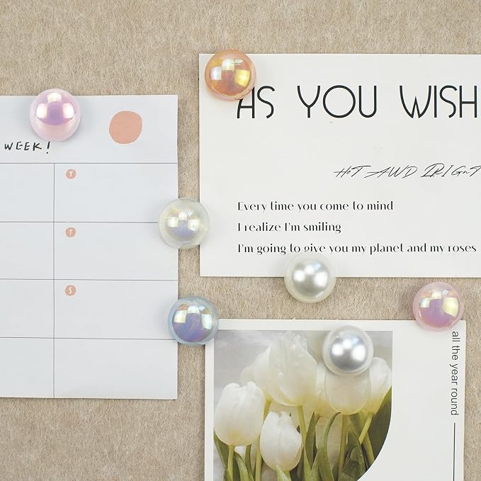 36 PCS Pearlescent Cute Push Pins, Colorful Decorative Push Pins Thumbtacks | - Image 6