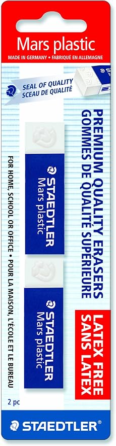 STAEDTLER Mars Plastic Vinyl Erasers, Minimal Crumbling, Made in Germany by Staedtler