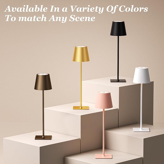 Kakanuo Cordless Rechargeable Table Lamp Black 5000mAh Battery Operated Lamps - Image 5