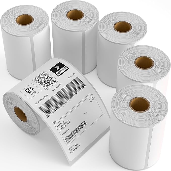 6 Rolls 4" x 6" Direct Thermal Printer Label, 250 Labels/Roll, Total 1500 by MultiLabel