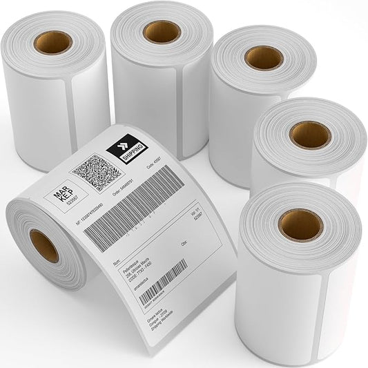 6 Rolls 4" x 6" Direct Thermal Printer Label, 250 Labels/Roll, Total 1500 by MultiLabel