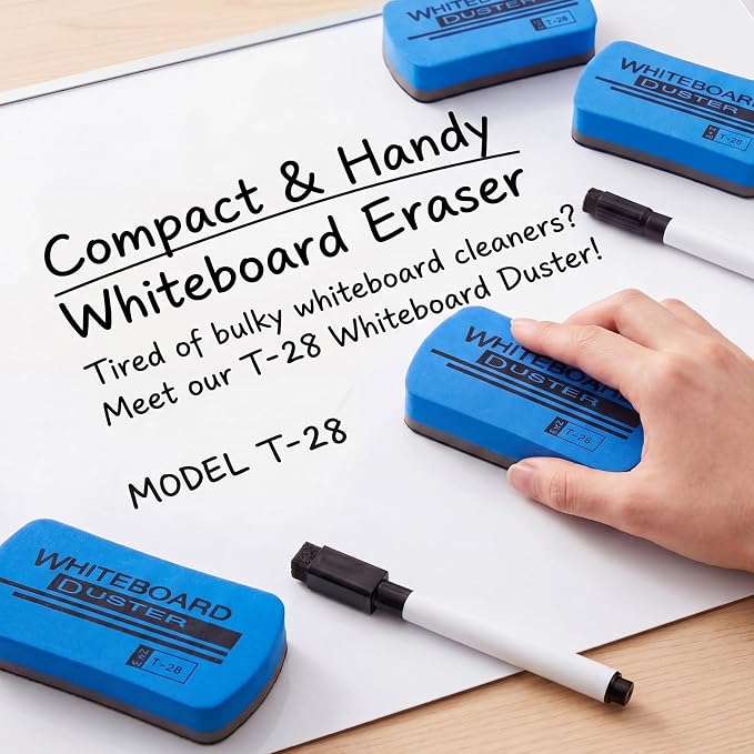Outus 30 Pcs White Board Erasers Bulk Magnetic Dry Erase Erasers Assorted Color - Image 3