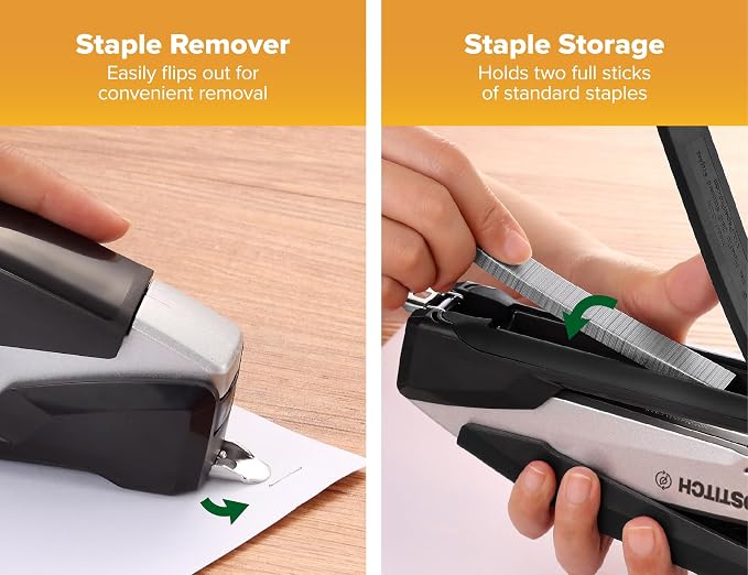 Bostitch Office InPower Desktop Eco-Friendly Stapler, One-Finger Technology - Image 5