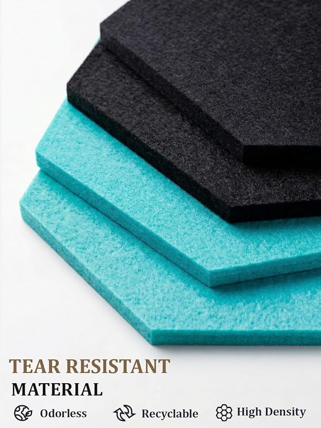 8 Pack Hexagon Felt Bulletin Board Tiles - Image 4