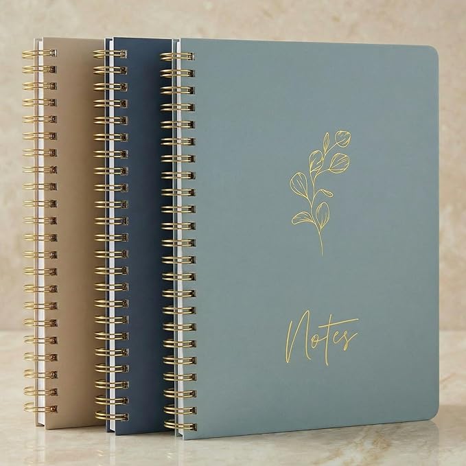 ZICOTO Aesthetic Spiral Notebook Set of 3 by ZICOTO