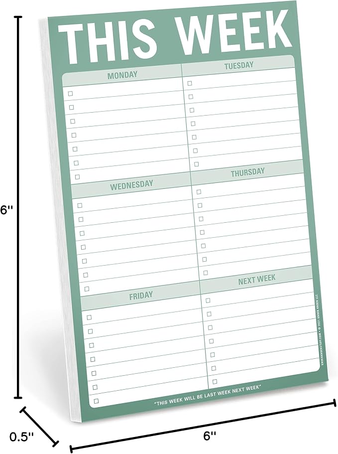 Knock Knock 1-Count This Week Pads, To Do List Notepads, 6 x 9-inches each - Image 7