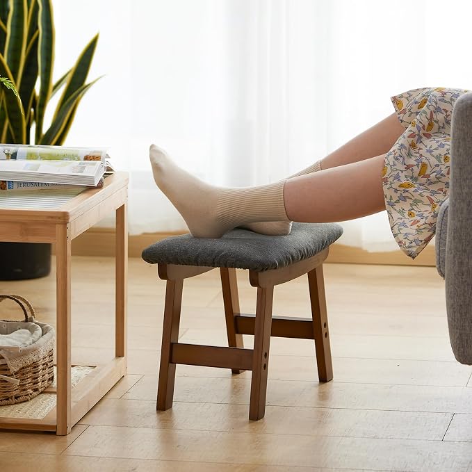 Foot Stool Ottoman Foot Rest Under Desk, Small Stool - Image 3