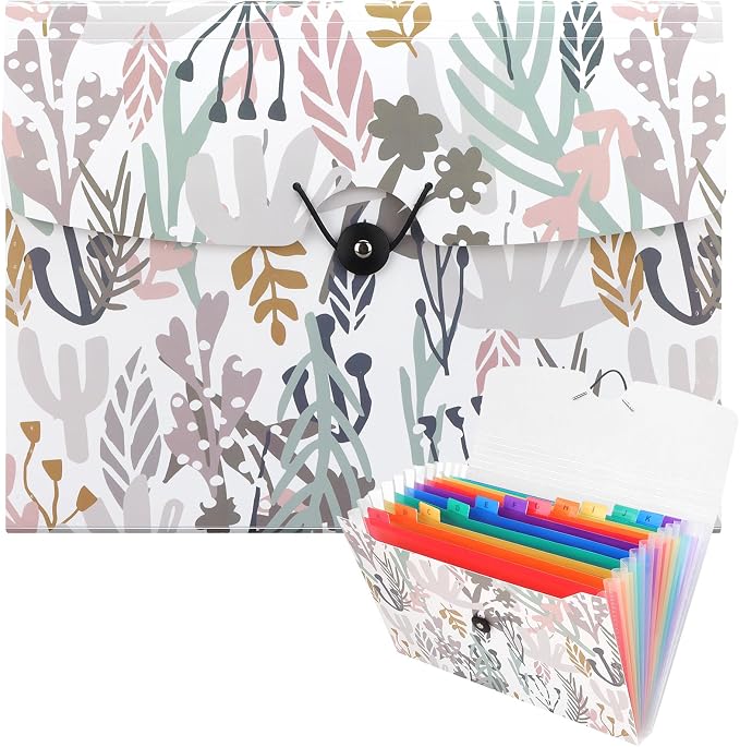 Uquelic 13-Pocket Expanding File Folder, Accordion File Holder by Uquelic