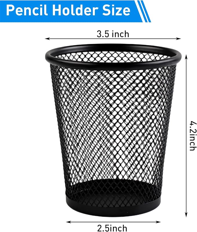 AZUREAL Pencil Holder 2 Pack, Premium Metal Pen Cup Holder - Image 2
