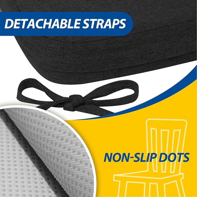 AAAAAcessories D-Shaped Chair Cushions, Machine-Washable Cover - Image 5