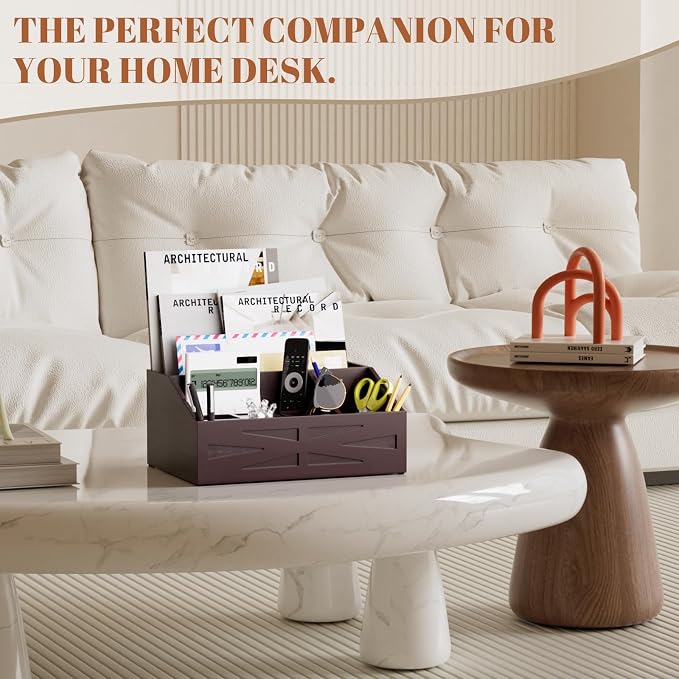 Large Mail Organizer Countertop, Farmhouse Desk and Kitchen Countertop Storage - Image 4
