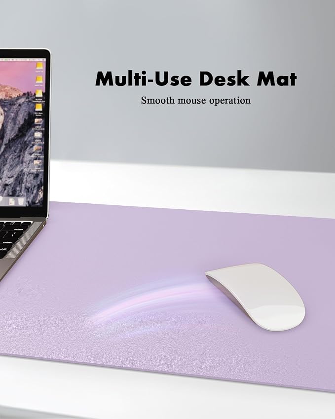 YSAGi Double-Sided Desk Pad, 35.4"x17"Leather Desk Mat, Eco Cork Desk Pad - Image 5