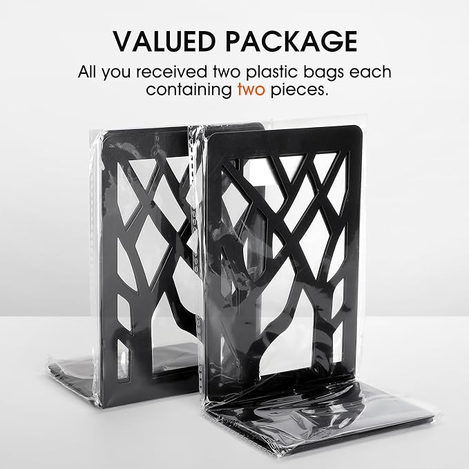 MaxGear Book Ends Tree Design Bookends - Image 7