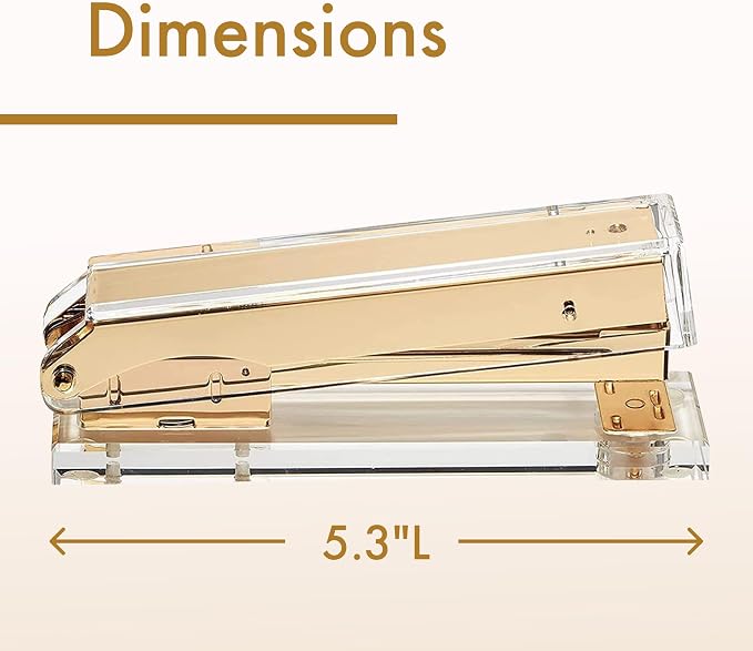 OfficeGoods Acrylic Stapler – Aesthetic & Durable Gold Desk Staple - Image 4
