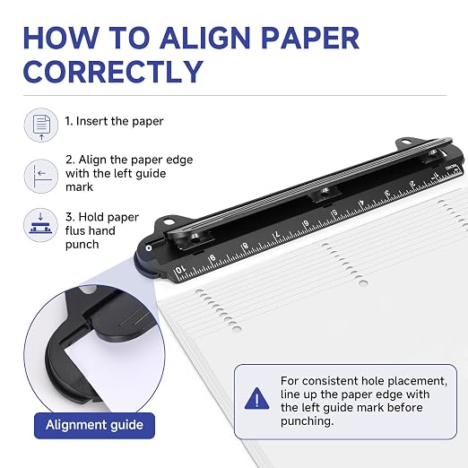 3 Hole Punch Portable Binder Punch - Image 5