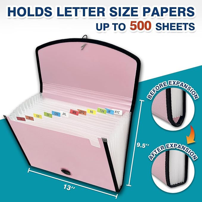 H4D 13-Pocket Accordion File Organizer - Image 4