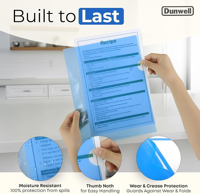 Dunwell Clear Plastic Folders for Documents - Image 3