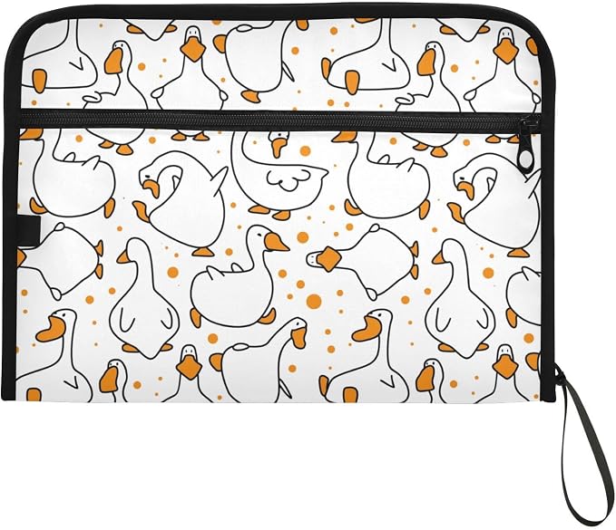 Cartoon Funny Goose White File Folders, Plastic Folders - Image 7