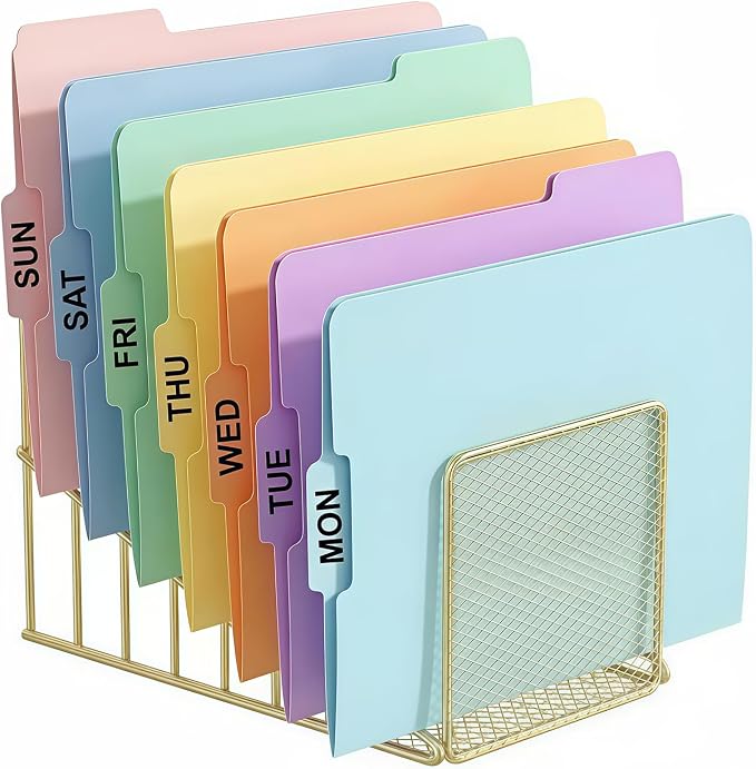 2 pcs Incline File Sorter, 7 Slot Magazine Holder - Image 9