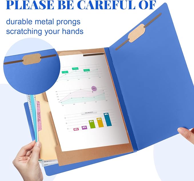 Skyygemm 12 Pcs Classification Folders 3 Pocket Dividers Letter Size Employee - Image 3