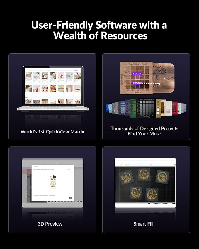 WECREAT Vision Pro 45W Laser Cutter and Engraver with Air Assist, HD Camera & Auto-Lifting, Laser Cutter Cuts 1” Wood, Full Enclosure Laser Engraving Machine for Wood and Metal, Acrylic, Leather etc-DeskLoop Office