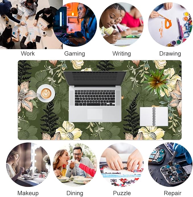 Colorful Star Large Mouse Pad, PU Leather Waterproof Desk Mat, Computer Gaming - Image 8