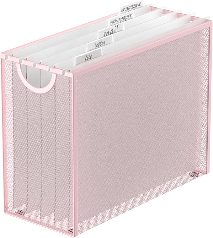 Sinboun Hanging File Organizer Letter-Size File Holder Filing Box Includes 5 by Sinboun