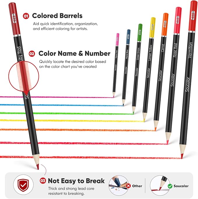 Soucolor 50 Colored Pencils - Image 2