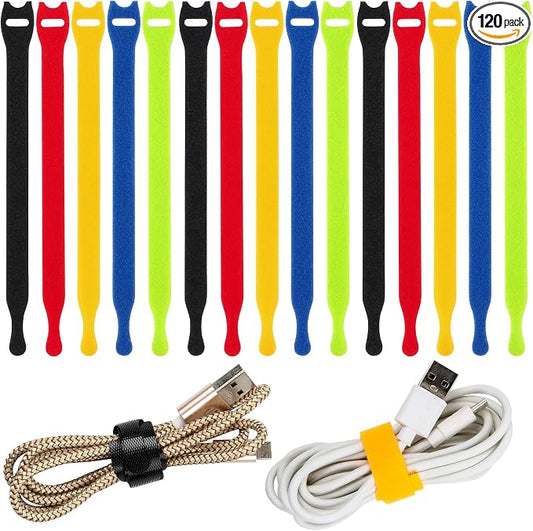 OneLeaf 120PCS Cord Organizer 6in Cable Ties Reusable by OneLeaf