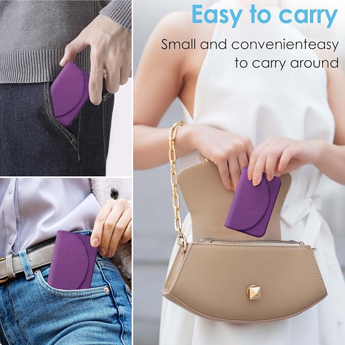 Business Card Holder，PU Leather Business Card Case Color Printing Pattern Card - Image 5