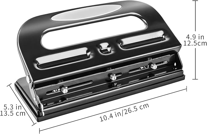 Amazon Basics Semi-Adjustable 3-Hole Punch, 30 Sheet Capacity - Image 6