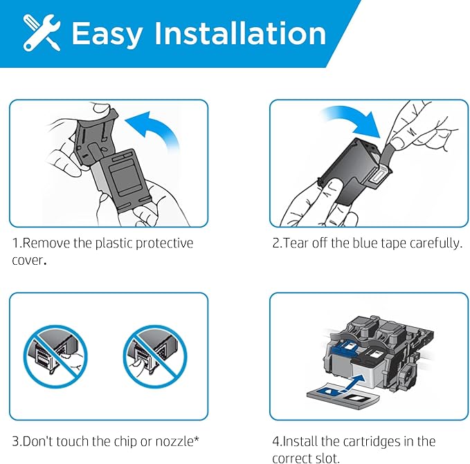 64XL Ink Cartridge Compatible for HP 64 Ink Cartridges Black/Color ComboPack Compatible for HP Ink 64 Fit for Envy Photo 7855 7858 7100 7155 7120 7800 7158Inspire 7950e 7955e Tango Printer-DeskLoop Office